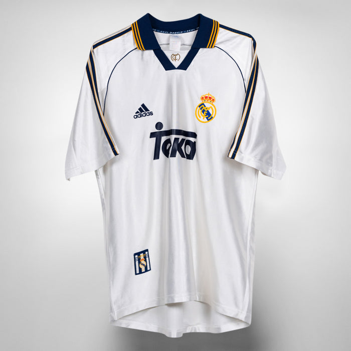 1998-2000 Real Madrid Adidas Home Shirt #7 Raul