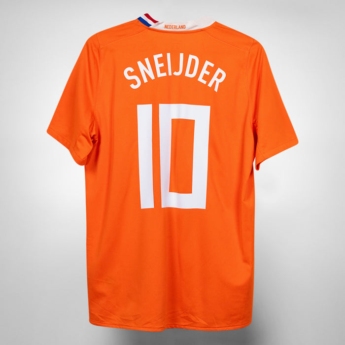2008-2010 Netherlands Nike Home Shirt #10 Wesley Sneijder