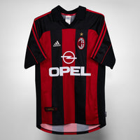 2000-2002 AC Milan Adidas Home Shirt #3 Maldini