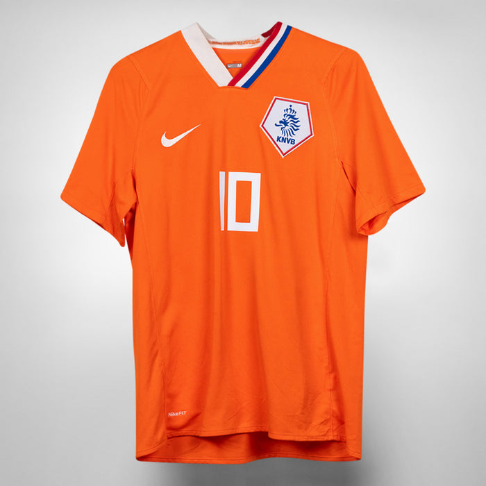 2008-2010 Netherlands Nike Home Shirt #10 Wesley Sneijder