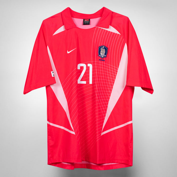 2002 South Korea Nike Home Shirt #21 J.S. Park