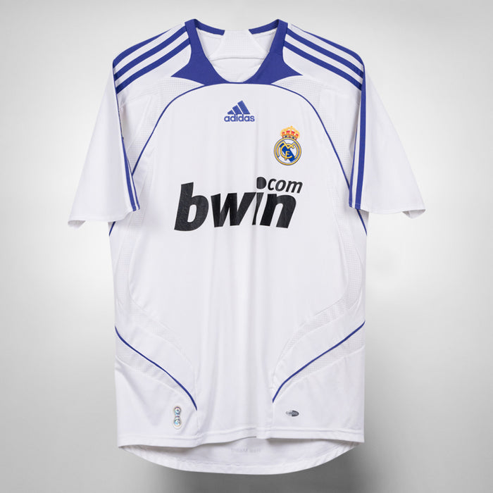 2007-2008 Real Madrid Adidas Home Shirt #4 Sergio Ramos