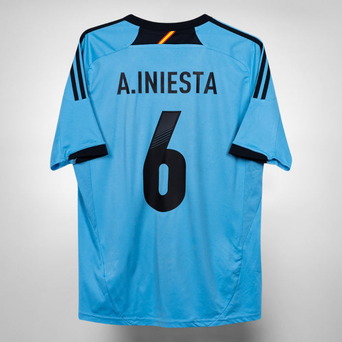 2012-2013 Spain Adidas Away Shirt #6 Iniesta