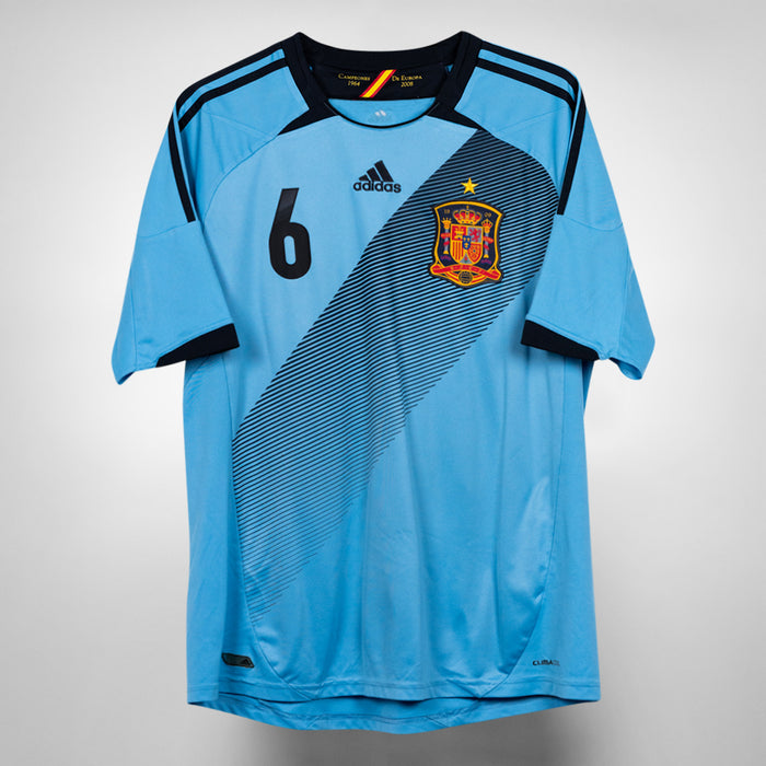2012-2013 Spain Adidas Away Shirt #6 Iniesta