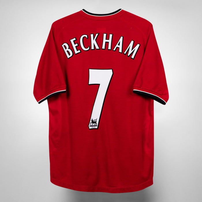 2000-2002 Manchester United Umbro Home Shirt #7 David Beckham