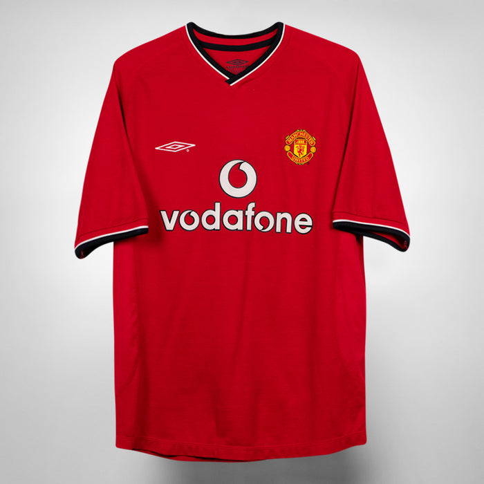 2000-2002 Manchester United Umbro Home Shirt #7 David Beckham