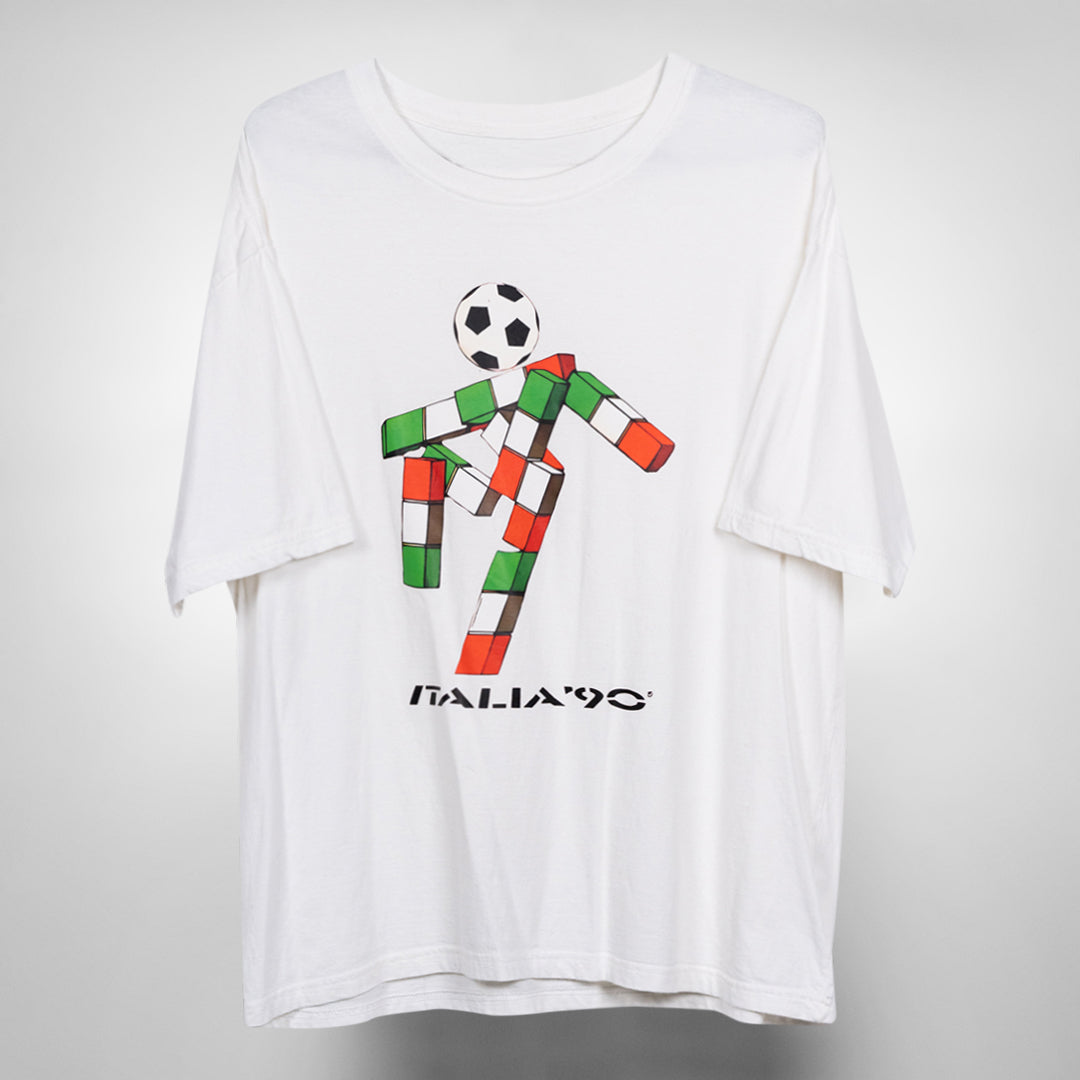 1990 Italia '90 Italy World Cup Ciao Mascot Bootleg Tee