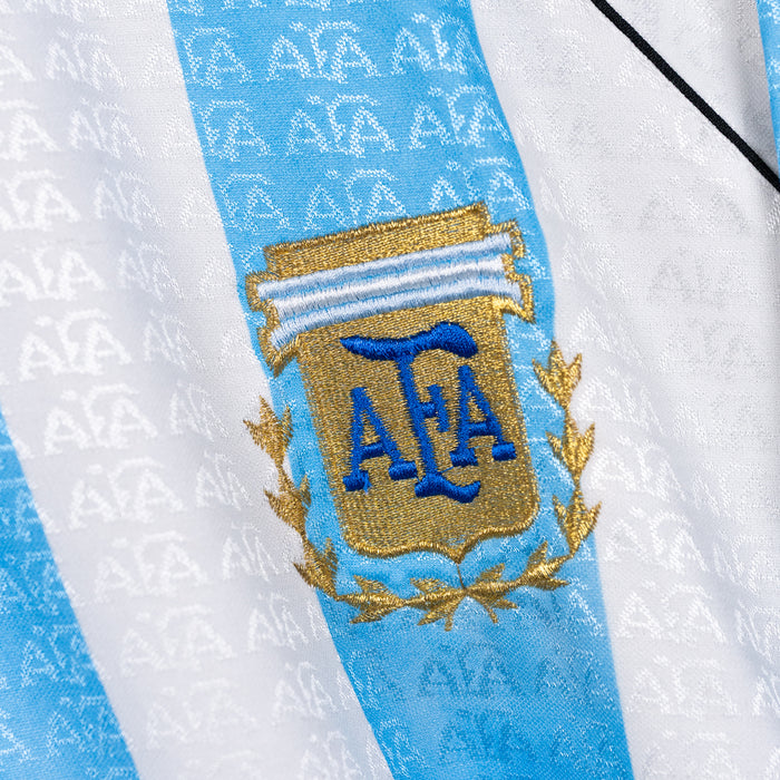 1996-1997 Argentina Adidas Long Sleeve Home Shirt