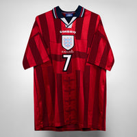 1997-1999 England Umbro Away Shirt #7 David Beckham