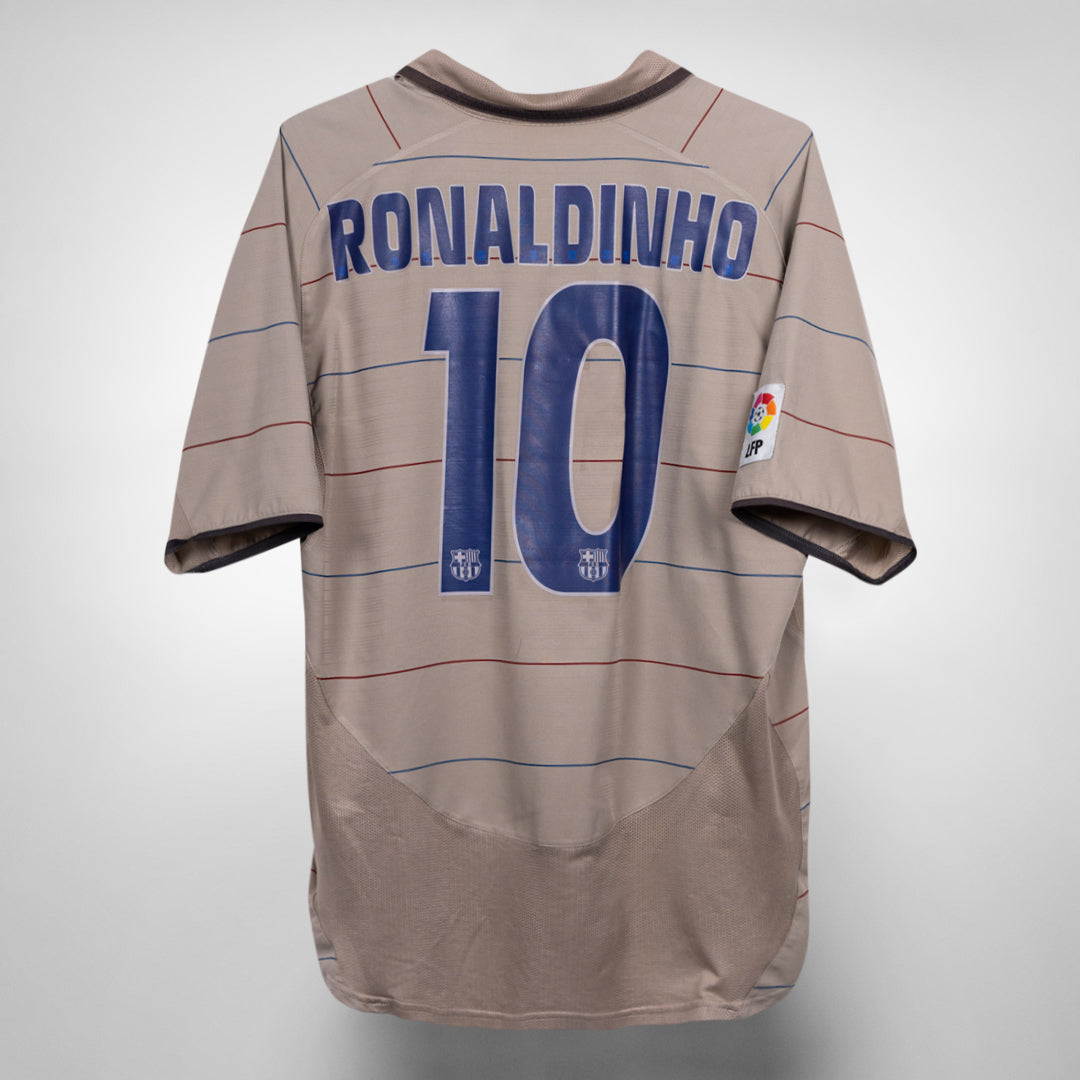 2003-2004 FC Barcelona Nike Away Shirt #10 Ronaldinho
