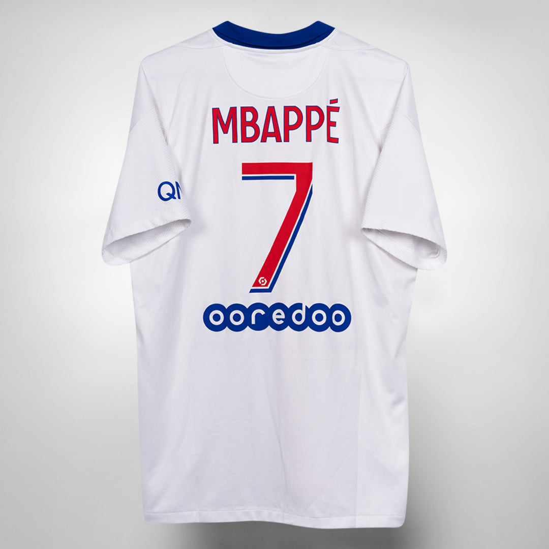 2020-2021 PSG Paris Saint Germain Nike Away Shirt #7 Mbappe