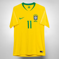2018 Brazil Nike Home Shirt #11 P. Coutinho