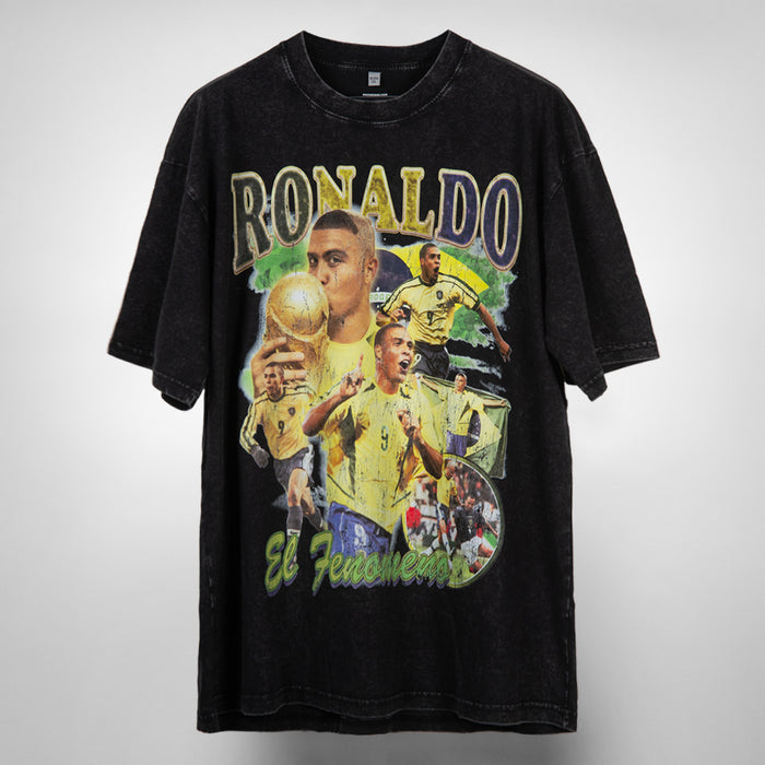 Ronaldo R9 Brazil Vintage Bootleg T-Shirt | Oversized Heavy Tee