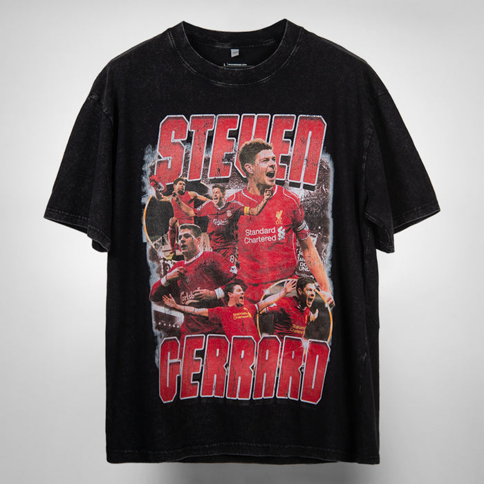 Steven Gerrard Vintage Bootleg T-Shirt | Oversized Heavy Tee