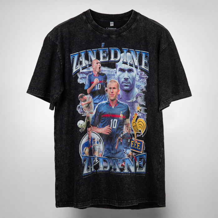 Zinedine Zidane Vintage Bootleg T-Shirt | Oversized Heavy Tee