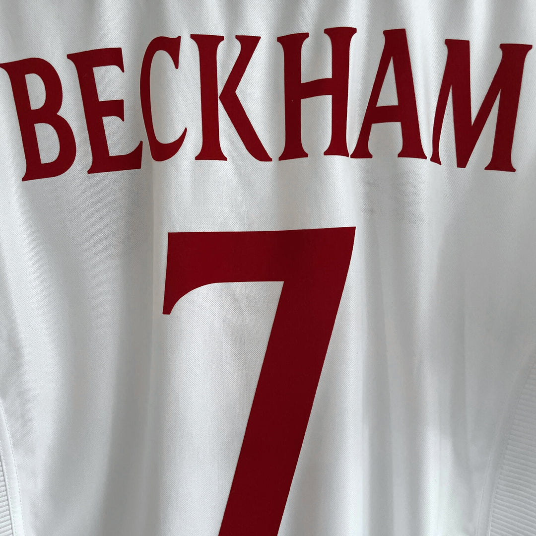 1999-2001 England Umbro Home Shirt #7 David Beckham - Marketplace