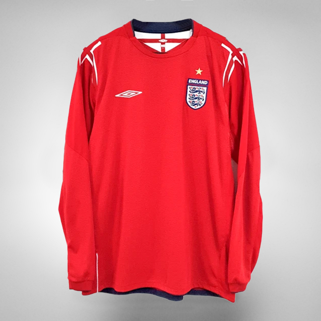 2004-2006 England Umbro Long Sleeve Away Shirt