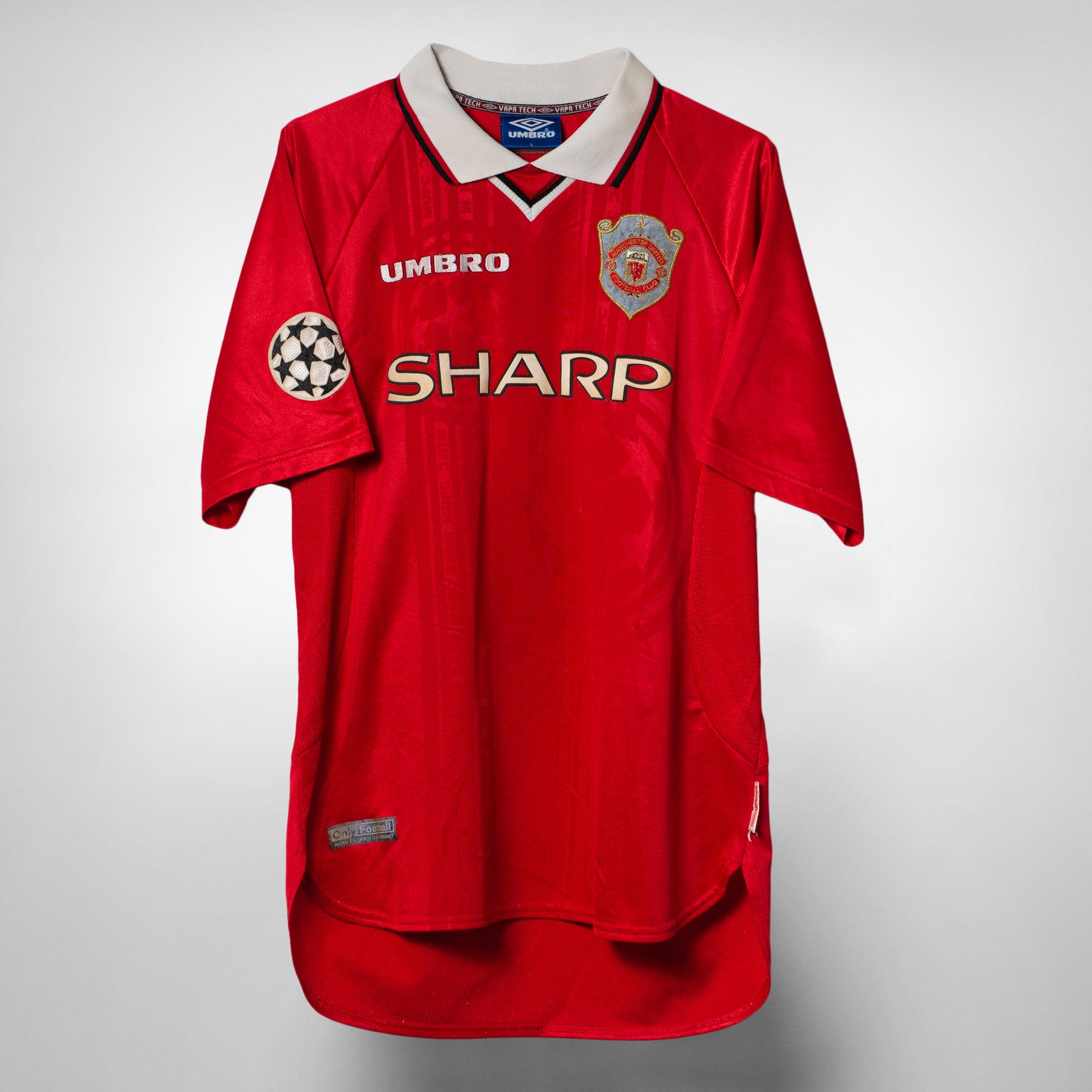 1998-1999 Manchester United Umbro Home Shirt #7 David