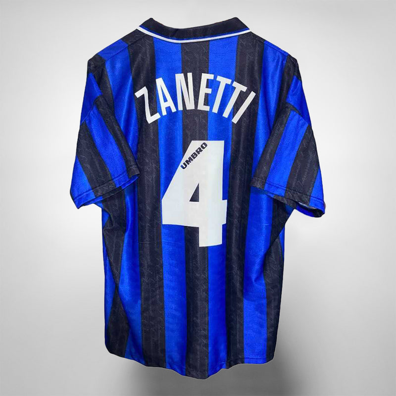 1996-1997 Inter Milan Umbro Home Shirt #4 Javier Zanetti - Marketplace