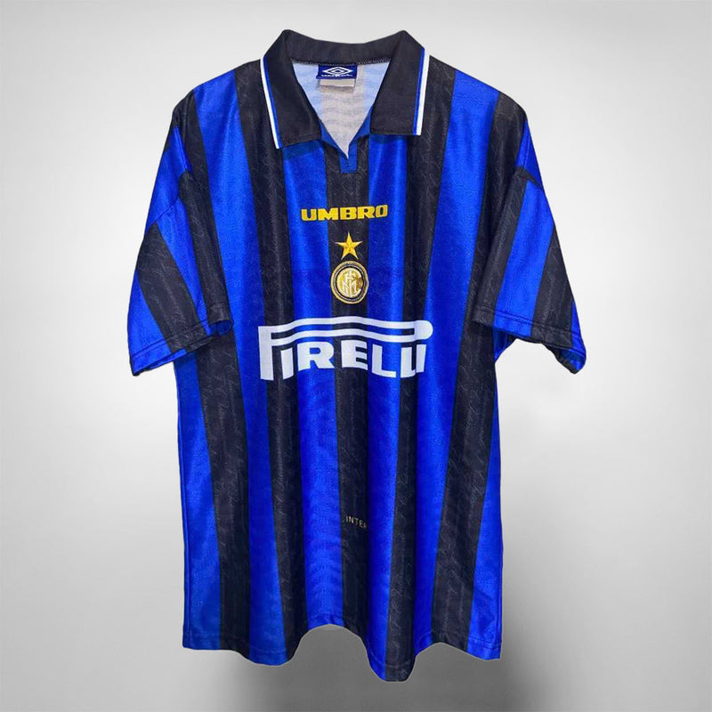 1996-1997 Inter Milan Umbro Home Shirt #4 Javier Zanetti