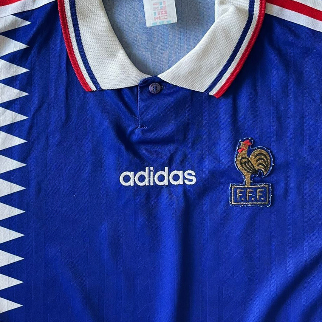 1994-1996 France Adidas Home Shirt #14 Zinedine Zidane