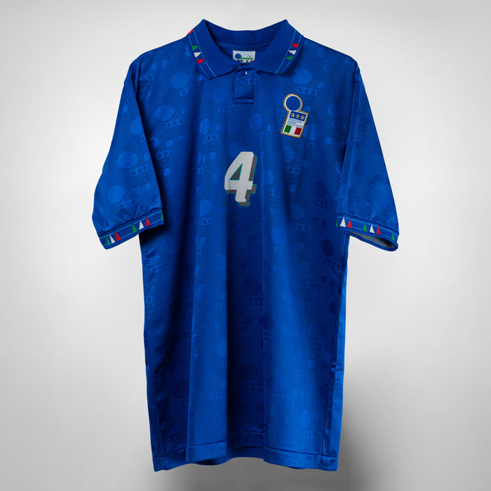 1993-1994 Italy Diadora Home Shirt #4 Costacurta