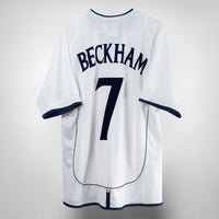 2001-2003 England Umbro Home Shirt #7 Beckham