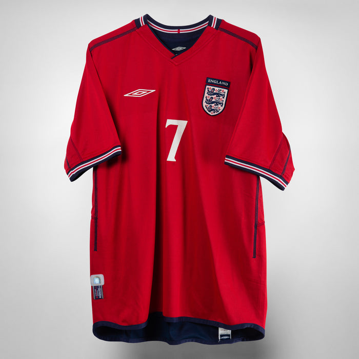 2002-2004 England Away Shirt #7 Beckham