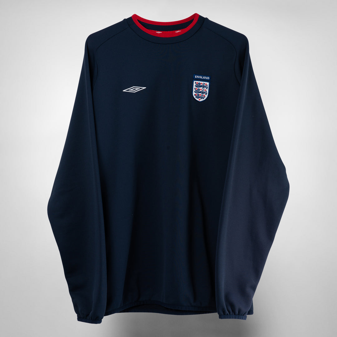 2002-2004 England Umbro Jumper Drill Top Crew Neck