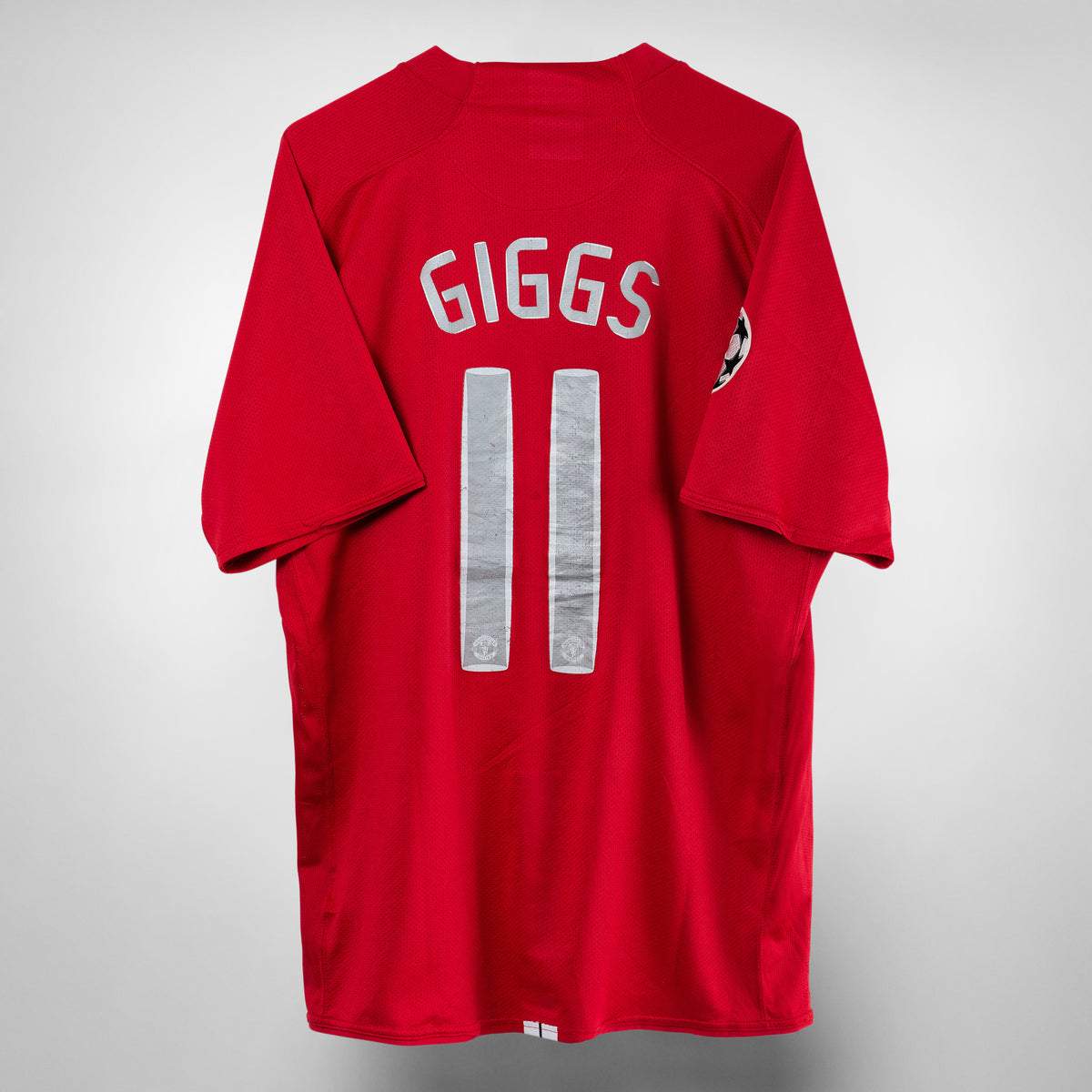 2007-2009 Manchester United Nike Home Shirt #11 Giggs UCL Patch