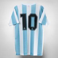 1986 Argentina Le Coq Sportif Home Shirt #10 Official Reproduction