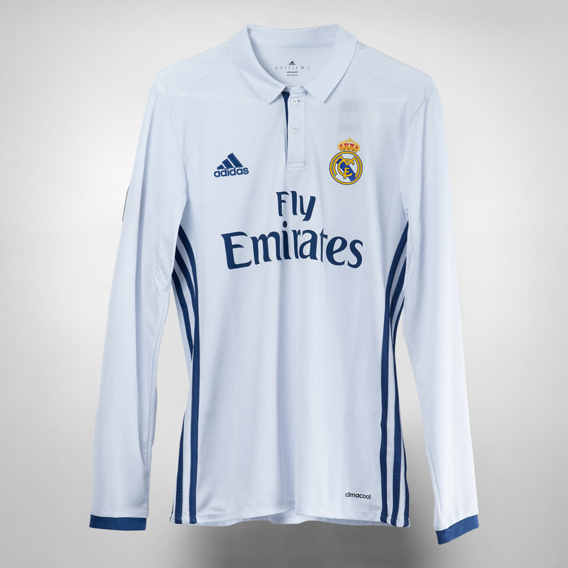 2016-2017 Real Madrid Adidas Home Long Sleeve Shirt BNWT