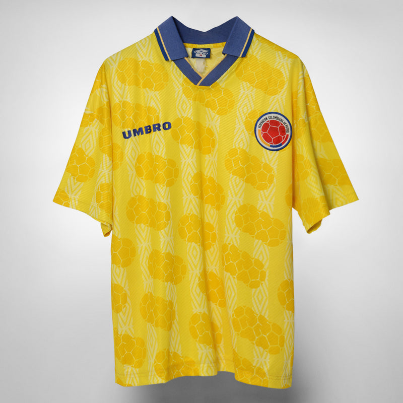 1994-1995 Colombia Umbro Home Shirt, Classic Football Shirts, Vintage  Football Shirts, Rare Soccer Shirts, Worldwide Delivery, 90's Football  Shirts