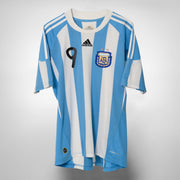 2010-2011 Argentina Adidas Home Shirt #9 Gonzalo Higuaín