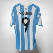 2010-2011 Argentina Adidas Home Shirt #9 Gonzalo Higuaín