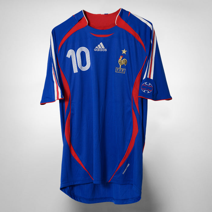 2006-2008 France Adidas Home Shirt #10 Zinedine Zidane