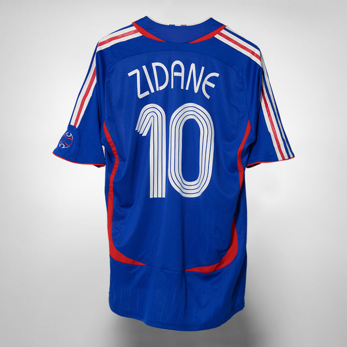 2006-2008 France Adidas Home Shirt #10 Zinedine Zidane