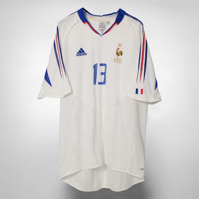 2004-2006 France Adidas Away Shirt #13 Mikaël Silvestre