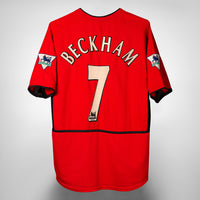 2002-2003 Manchester United Nike Home Shirt #7 David Beckham