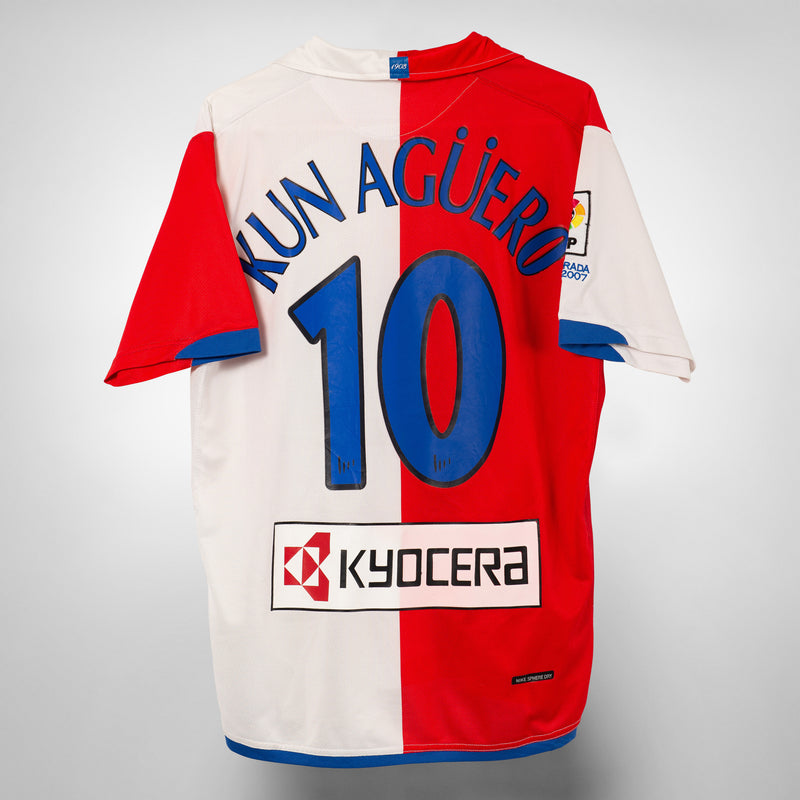 2006-2007 Atletico Madrid Nike Home Shirt Kun Aguero 10