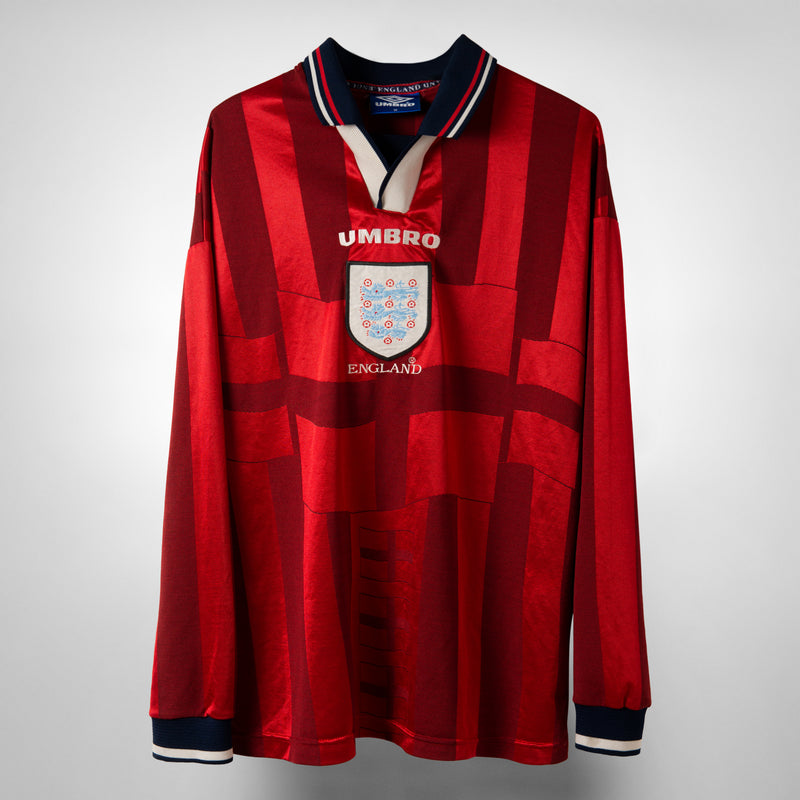 1997-1999 England Umbro Away Shirt Long Sleeve