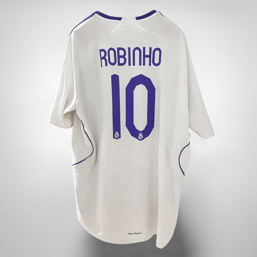 2007-2008 Real Madrid Adidas Home Shirt #10 Robinho  - Marketplace