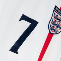 2001-2003 England Umbro Long Sleeve Home Shirt #7 David Beckham
