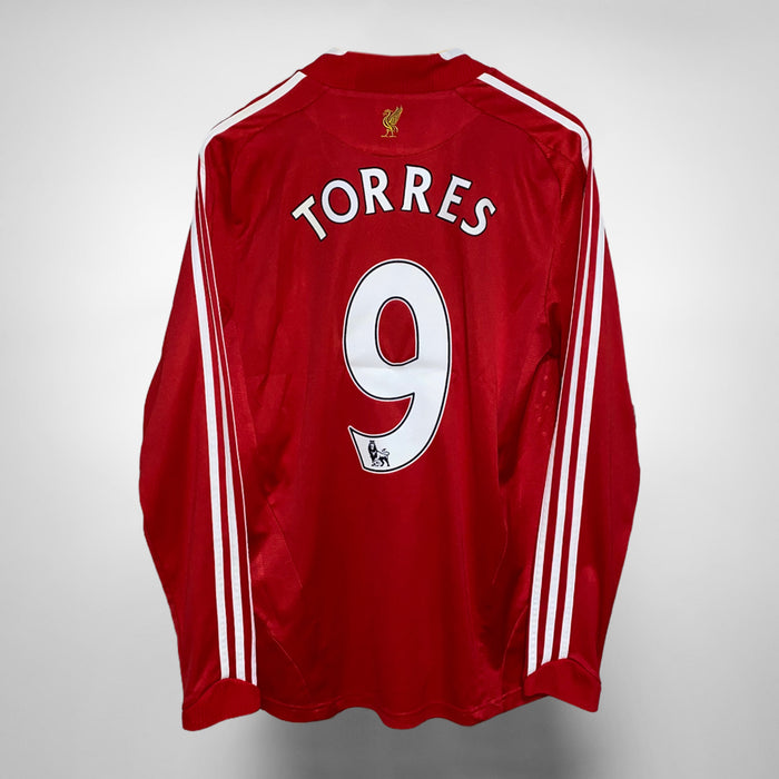 2008-2010 Liverpool Adidas Home Shirt Long Sleeve #9 Fernando Torres - Marketplace