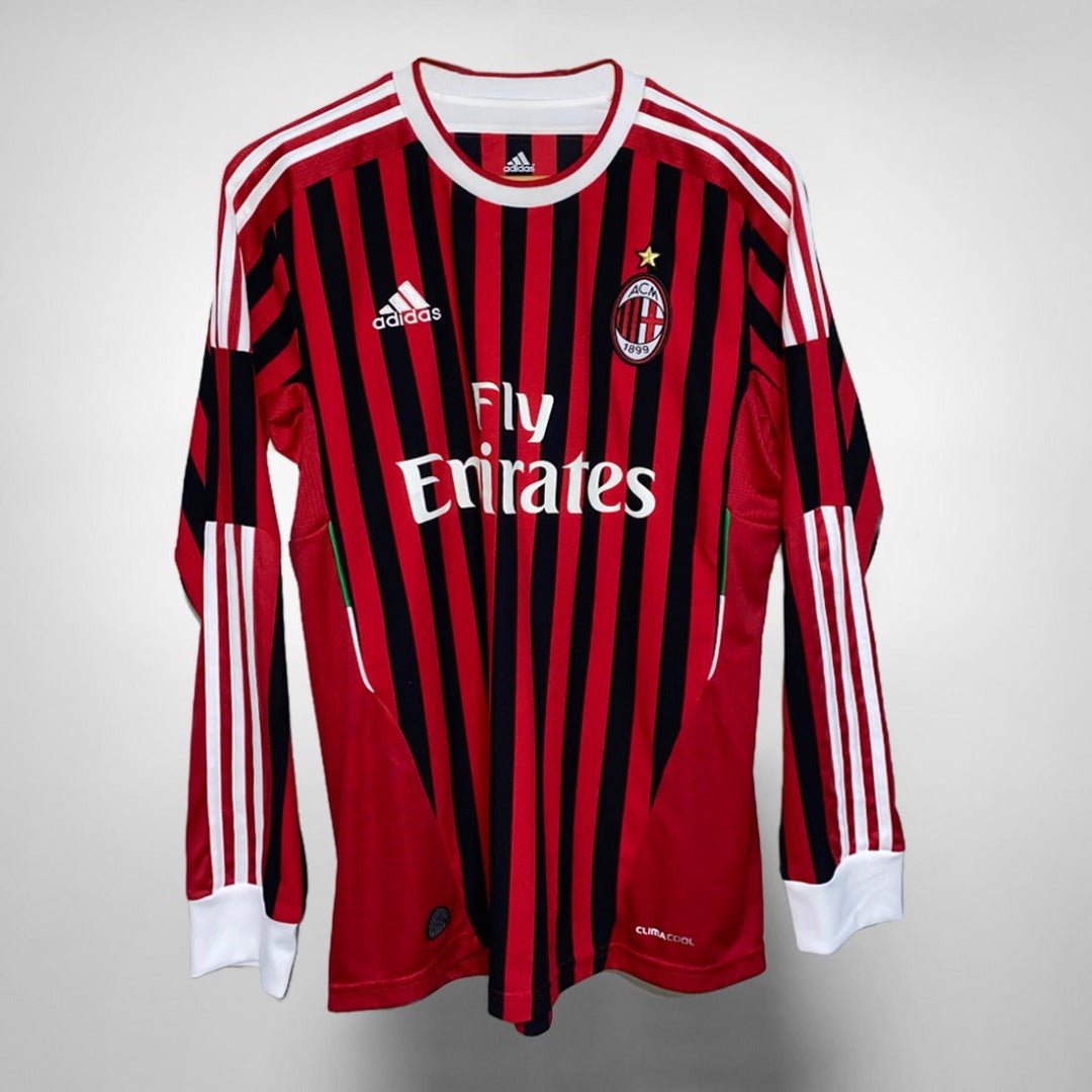 2011 2012 AC Milan Adidas Home Shirt Long Sleeve 11 Zlatan Ibrahimovic Marketplace