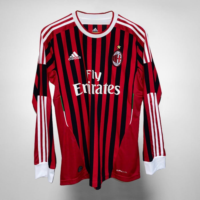 2011-2012 AC Milan Adidas Home Shirt Long Sleeve #11 Zlatan Ibrahimovic - Marketplace