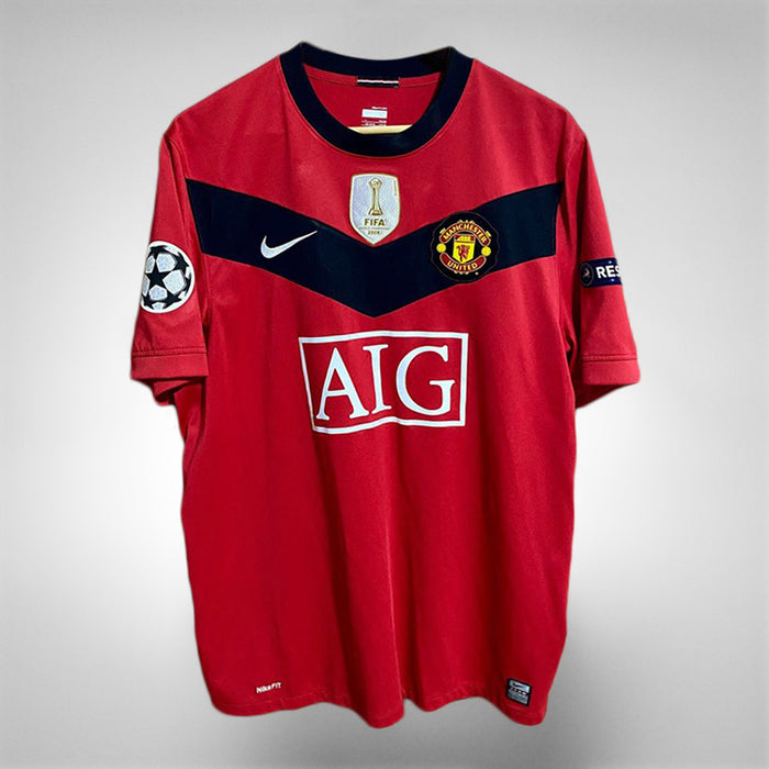 2009-2010 Manchester United Nike Home Shirt Scholes AIG Champions League - Marketplace