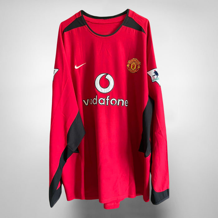 2002-2003 Manchester United Nike Long Sleeve Home Shirt #16 Roy Keane - Marketplace