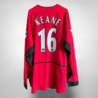 2002-2003 Manchester United Nike Long Sleeve Home Shirt #16 Roy Keane - Marketplace