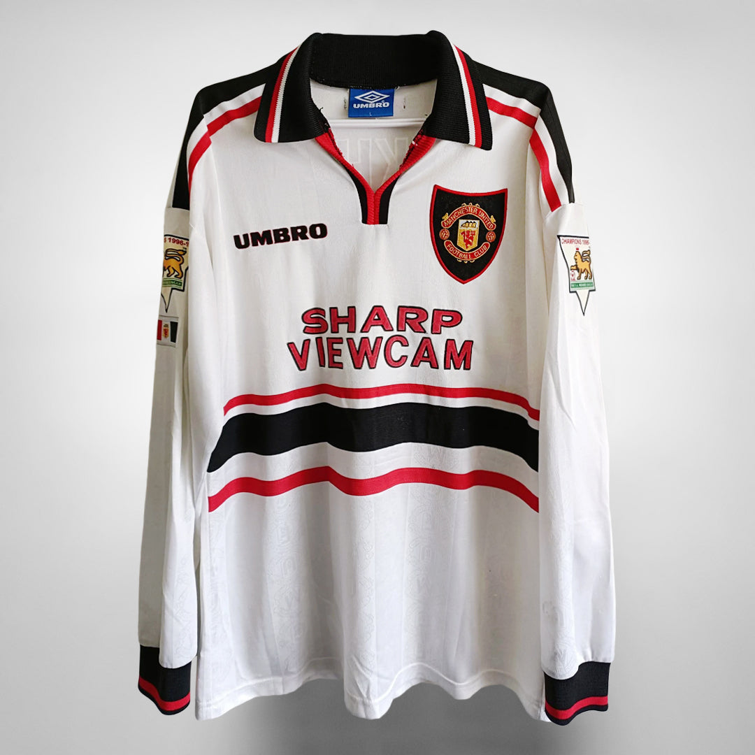 1997-1999 Manchester United Umbro Away Shirt #7 David Beckham - Marketplace